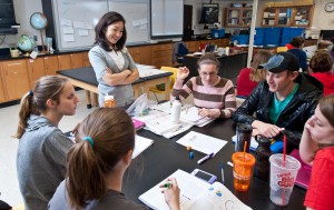 Jennifer Suh, Assistant Professor, Graduate School of Education, College of Education and Human Development teaches an EDCI 552 course, Mathematics Methods for the Elementary Classroom, at George Mason University's Fairfax Campus. Photo by Alexis Glenn/George Mason University